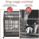 thumbnail image 5 of dog cage 48" Heavy Duty Dog Crate Strong Metal Cage House Shape Pet Kennel Crate Playpen with 4 Locking Wheels ShopWise Round, 5 of 6