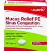 Leader Mucus Relief PE Discomfort Sinus Congestion, Mucus Buildup 50 Tablets per Box