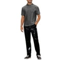 thumbnail image 2 of INSPIRE CHIC Metallic T-Shirts for Men's Mock Neck Short Sleeve Party Glitter Tees Sparkly T Shirts, 2 of 5