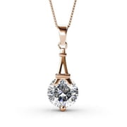 Cate & Chloe Isla 18k Rose Gold Plated Eiffel Tower Jewelry Set with Swarovski Crystals for Women