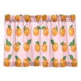 thumbnail image 7 of Yayeee Kitchen Curtains Tier Pair Light Filtering 27"x24" Rod Pocket Short Cafe Window Panel, Cute Oranges, 7 of 7