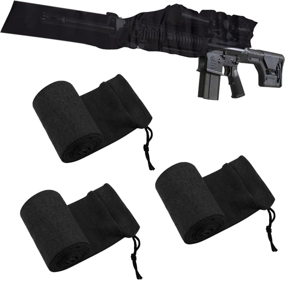 55" Firearm Storage Sleeve – Moisture & Dust Resistant, Prevents Rust/Scratches, Fits Scoped/Non-Scoped Rifles (Gray/Green/Black)