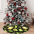 thumbnail image 5 of Rateoe Avocado Toast Print Christmas Tree Skirt 30" for Xmas Holiday New Year Party Circle Tree Mat Ornaments Decoration, 5 of 7