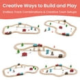 thumbnail image 6 of HELLOTINY Wooden Train Set for Toddlers, 36 Pcs with Wooden Tracks, Compatible with Major Brands, Train Toy for Kids Ages 3-5, 6 of 8