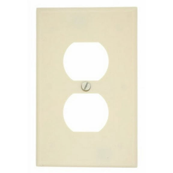 Leviton 80503-A Almond Midway Single Gang Duplex Receptacle Wall Plate