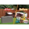 thumbnail image 6 of 80 Gallon Waterproof Deck Box Patio Furniture Storage Box with Lockable Lid, Resin Outdoor Storage Bin for Garden, Yard, Poolside, Gray, 6 of 7