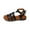 Black, variant on Women Summer Sandals Summer Women Beach Fashion Boho Open Toe Buckle Ankle Strap Flats Slides Sandals Casual Daily Shoes Brown 9