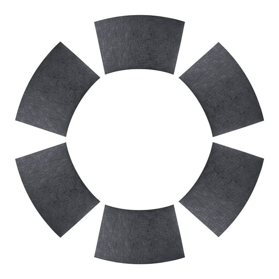 REGALWOVEN 6 Pack Place Mats Faux Leather Placemats for Kitchen Dining Table Decor Black Gold 20*12in