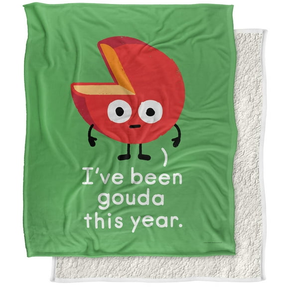 bCreative - David Olenick Blanket, 50'x60' Infactive Been Grate Silky Touch Sherpa Back Super Soft Throw Blanket