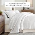 thumbnail image 3 of Tailored Pleated Bed Skirt Box Spring Frame Cover Dust Ruffle in Ivory for Cal King Size Bedding by Comfort Canopy, 3 of 12