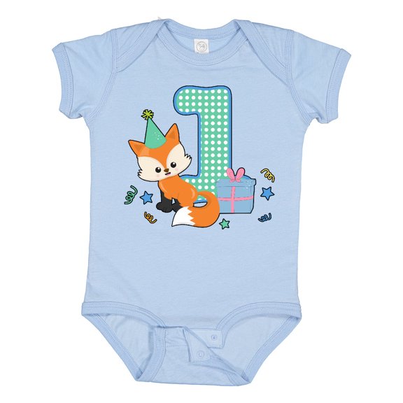 Inktastic Im 1 Years Old with Fox Boys or Girls Baby Bodysuit
