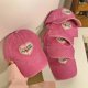 thumbnail image 3 of Gorra de béisbol con visera para mujer, gorro con visera, suave, ajustable, cara pequeña, color rosa, 3 of 4