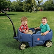 Step2 Wagon for Two Plus Blue Foldable Wagon for Kids with Seats