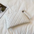 thumbnail image 3 of Simple Lattice Envelope Bag Women PU Leather Large Capacity Wristlet Bags Party Evening Pouch Bags, 3 of 6