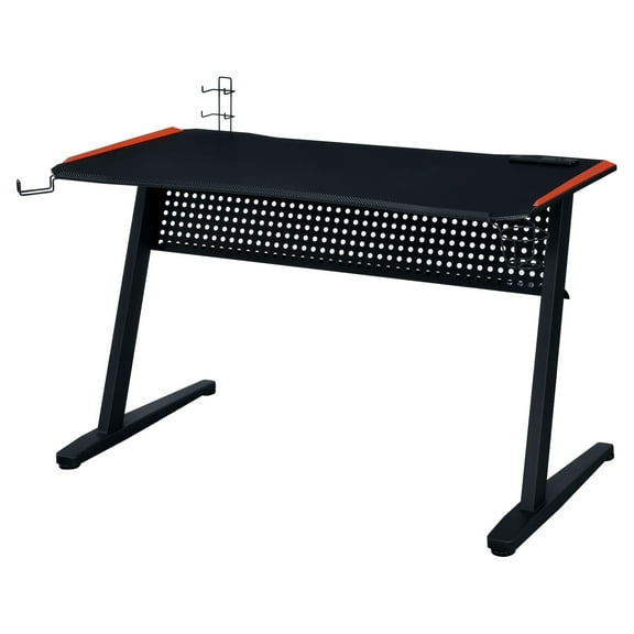 ACME Dragi Gaming Table with USB Port in Black and Red