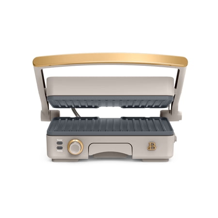 Beautiful 2-in-1 Panini Press & Grill with Detachable Plates Porcini by Drew Barrymore