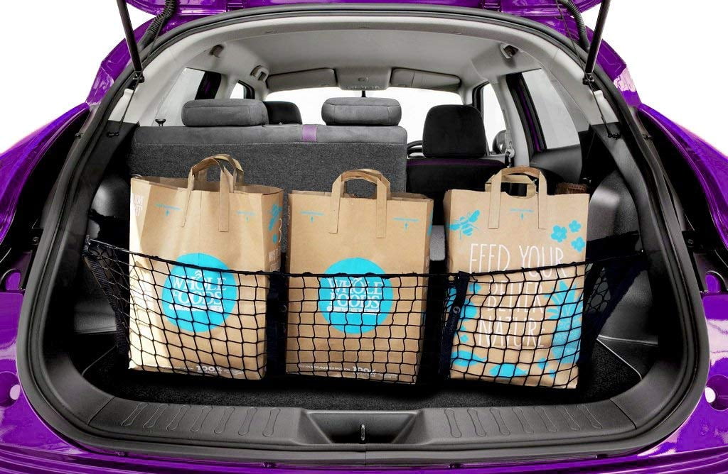 3 Pocket Storage Net Car Organizer Pickup Truck Bed SUV Rear Cargo Space Grocery