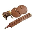 thumbnail image 1 of Kit práctico para hacer bolsos de cuero sintético con agujeros. Kit para hacer bolsos de punto hechos a mano. Marrón, 1 of 9