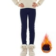 thumbnail image 2 of TAmten Girl Leggings Size 6 Girls Fleece Lined Leggings High Waisted Stretchy Thick Thermal Soft Tights Pants Toddler Kids Cozy Winter Warm Pant(Navy,11-12 Years), 2 of 7