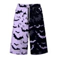 thumbnail image 5 of JoveMarine Men's Bermuda Cargo Shorts Halloween - Loose Work Shorts with Print & Pockets, Knee-Length Casual for Summer Fun,Black L, 5 of 6