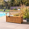 thumbnail image 2 of Alaterre Furniture Londonderry 47"W  Acacia Wood Outdoor Storage Bench, 2 of 9