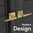 thumbnail image 2 of Mega Handles Schein Dummy Lever Door Handle | Stainless Steel Rosette Function | Installation Hardware Included | Satin Brass 4.41" Pack of 2, 2 of 3