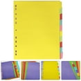 thumbnail image 4 of MIANGASTORE 12Pcs A4 Size Colored 11 Holes Index Divider Category Page Tab Indexing Cards, 4 of 5
