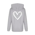 thumbnail image 7 of Trupants Girls Gray Hooded Zip-Up Sweatshirt - 100% Polyester Soft Durable Hand-Drawn Heart Print for Kids 4-12 Years,Size 5-6T, 7 of 7