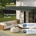 thumbnail image 4 of ALEKO Motorized Retractable Patio 20 x 10 ft Awning Green Canopy Black Frame, 4 of 7