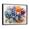 thumbnail image 2 of Designart "Medley Of Vibrant And Colorful Pansies" Pansies Floater Framed Wall Decor, 2 of 5