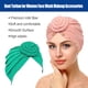 thumbnail image 5 of Qarigey Turbante Nudo Musulmán Hijab Elástico Superficie lisa Diadema Pañuelo Gorro Cabello para mujeres de cara Verde claro Type2 NO2, 5 of 6