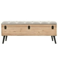 thumbnail image 7 of vidaXL Storage Bench 43.3" Solid Wood Fir, 7 of 7