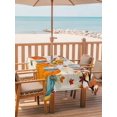 thumbnail image 2 of Outdoor Table Cloth with Umbrella Hole and Zipper, Orange Pumpkins Fall Waterproof Rectangle Tablecloth 54"x80", Thanksgiving Maple Leaf Branches Washable Table Cover for Outside Party Patio Picnic, 2 of 8
