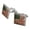 Silver, variant on Rustic American USA Flag Distressed Square Cufflink Set Silver Color