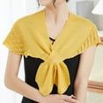 thumbnail image 2 of Inglocry Pashmina Shawls Scarfs Womens Soft Wrap for Evening Fashion Travel Casual Solid Color Shawl Wraps Yellow 13 In, 2 of 4
