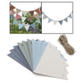 thumbnail image 4 of Banderín Zulema 12 Uds Banderas triangulares Guirnalda colgante para decoración de fiestas y festivales Azul, 4 of 8