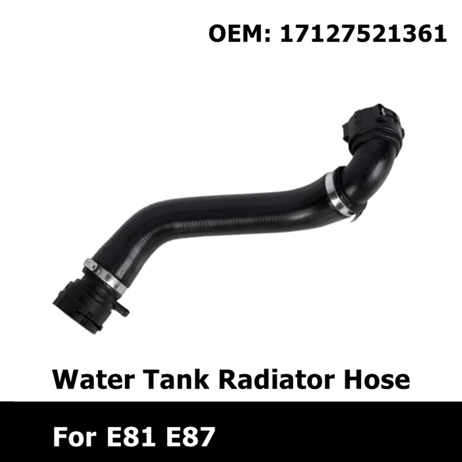 BIBABLYKE Water Radiator Coolant Upper Hose for E81 E87 17127521361 Replacement Car Engine Cooling System Radiator Hose Pipe