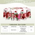 thumbnail image 3 of Floral Tablecloth Round Valentines Day Rose Love Heart Table Cloth Washable Table Cover Mothers Day Party Decorations Tablecloth 60 Inch for Kitchen Table Party, 3 of 6