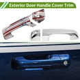 thumbnail image 3 of Cubierta de manija de puerta exterior trim delantera izquierda, delantera derecha, trasera izquierda, trasera derecha para Dodge para Ram 1500 19-24 tono plateado electrochapado, 3 of 7