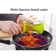 thumbnail image 2 of Cortador de verduras en espiral verde - Espiralizador manual multifunción para espaguetis, zanahoria, pepino, rebanador de calabacín, pelador de espárragos, 2 of 5