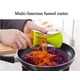 thumbnail image 2 of Cortador de verduras en espiral verde - Espiralizador manual multifunción para espaguetis, zanahoria, pepino, rebanador de calabacín, pelador de espárragos, 2 of 5