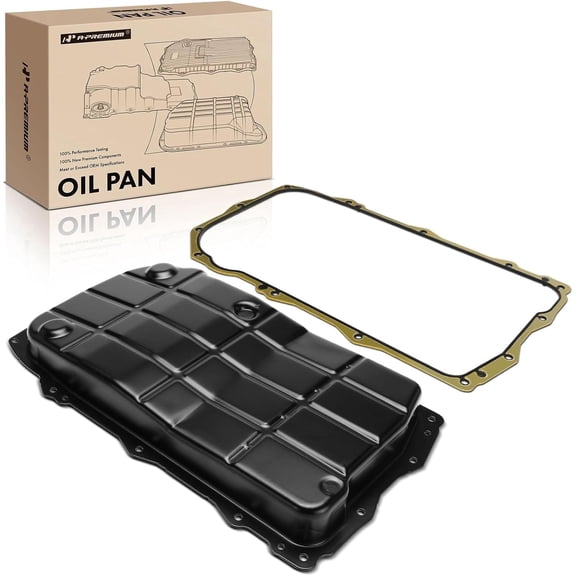 A-Premium Transmission Oil Pan Without Drain Plug Compatible with Jeep Wrangler 2018-2024, Grand Wagoneer 2022, 2.0L 3.0L 3.6L 6.4L