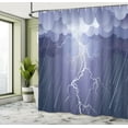 thumbnail image 5 of Ambesonne Grey Shower Curtain, Thunderstorm Dark Clouds, 69"Wx75"L, Blue, 5 of 5