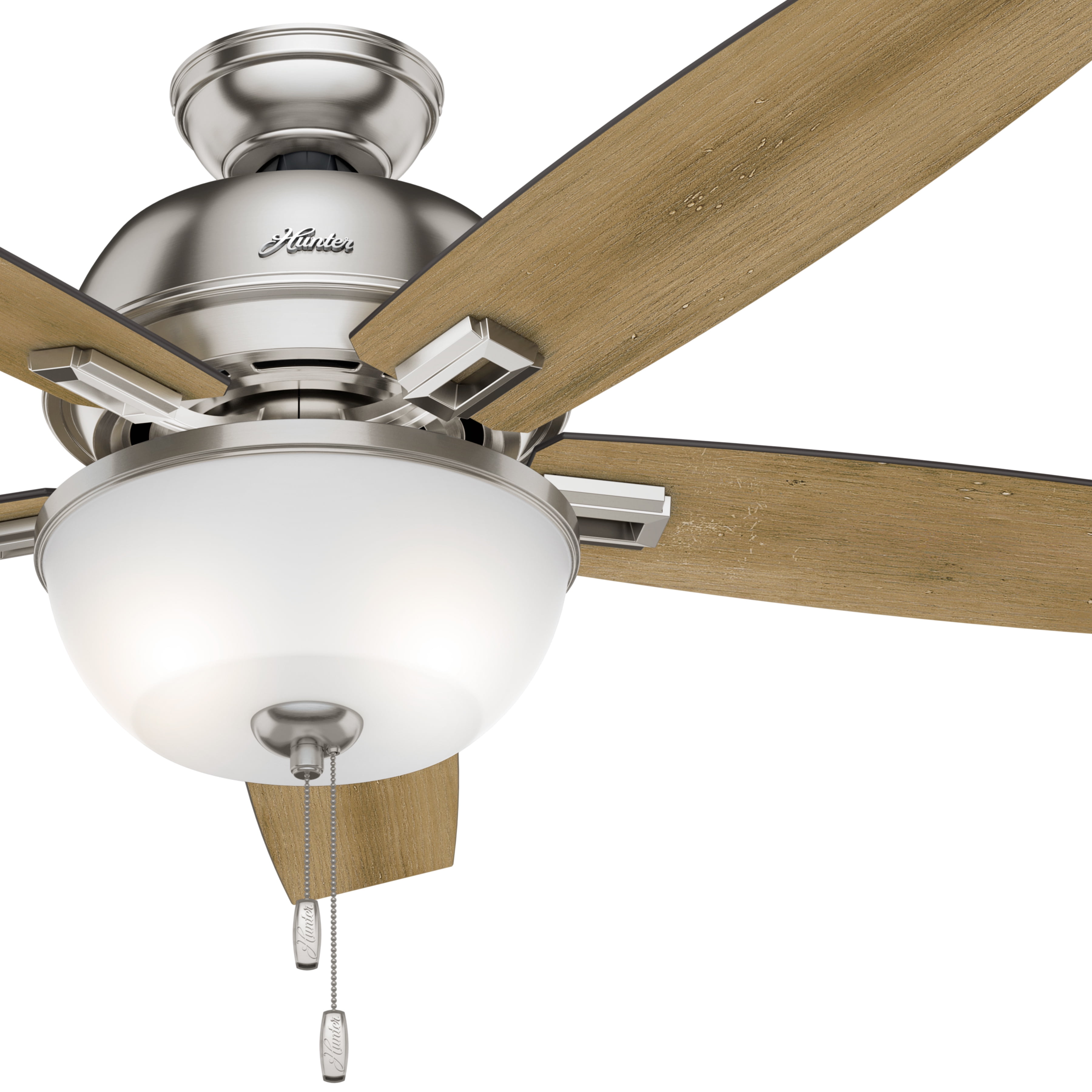 Hunter Fan 52 Ceiling Fan With Light And Led Bulbs In Brushed