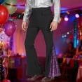 thumbnail image 6 of Angala Casual Flared Pants With Sparkling Sequins For Disco Party Nightclub Retro Style Comfortable Stretch Fit Stylish Casual Men's Trousers, 6 of 9