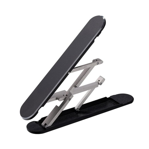 Moyic Soporte Universal de escritorio para tableta portátil, soporte plegable de aleación de aluminio para tableta, soporte triangular para tableta Computadoras de tableta Negro