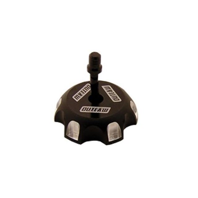 Billet Anodized Gas Fuel Tank Cap With Vent Hose - Black, 1981-2014
