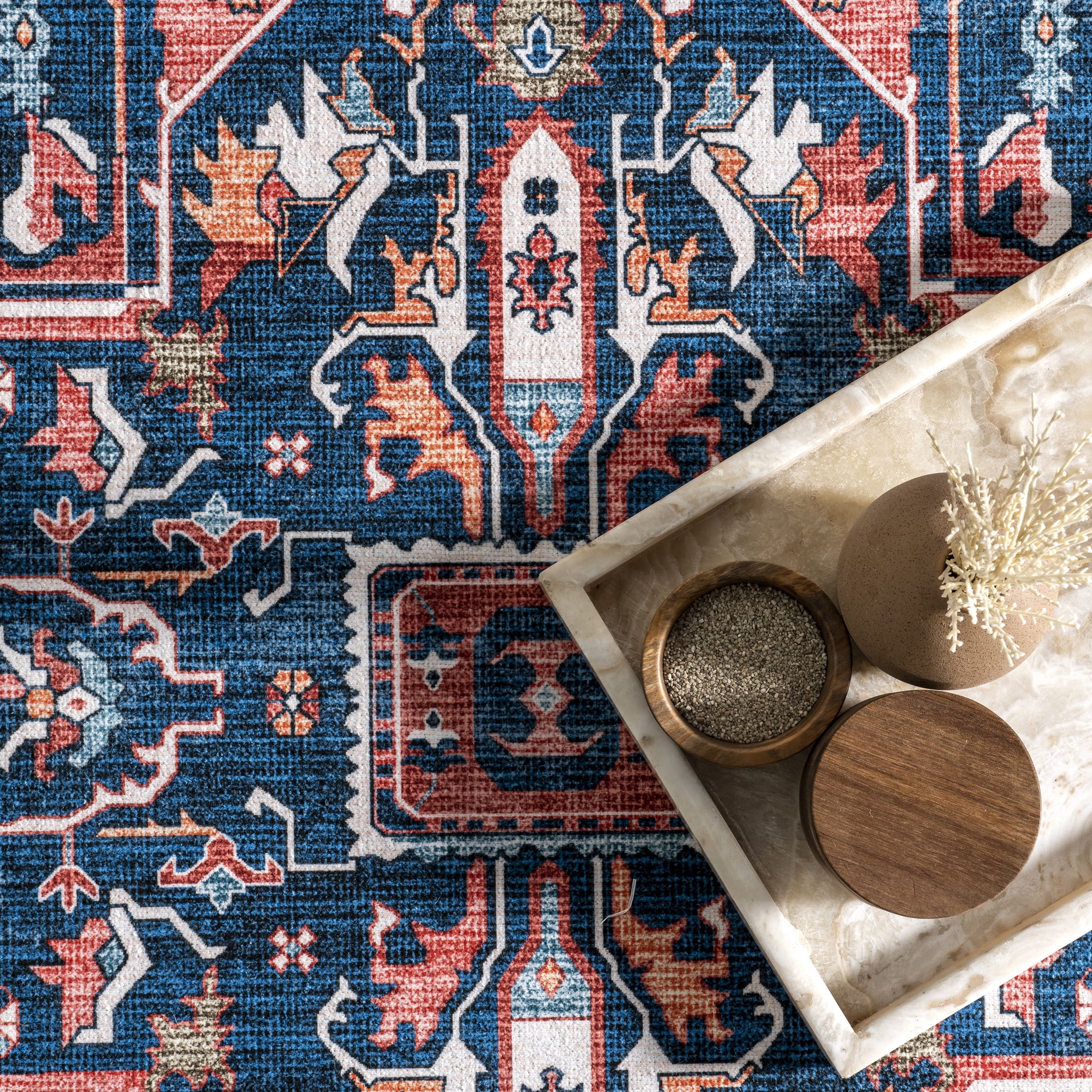 nuLOOM Brielle Machine Washable Vintage Medallion Rust 8' x 10' Transitional Area Rug
