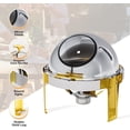 thumbnail image 6 of Ktaxon Roll Top Chafing Dish for Buffet, 6 Quart Stainless Steel Buffet Set with Visible Window, Chafers and Warmers Sets for Party, Catering, Wedding, Banquet, Graduation, 6 of 8