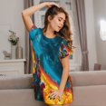 thumbnail image 2 of Lsque Mario Pattern Nightgowns for Women Sleep Shirts Short Sleeve Nightshirt Pullover Nightdress Soft Sleepwear Relaxed Fit Nightdress, 2 of 5